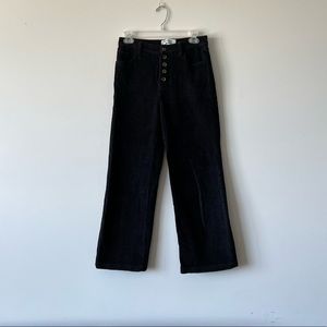 reformation | high waisted corduroy black trousers